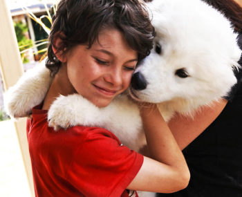 Dog Love (Dog hugging human [Photo Credit: Steve Garner])